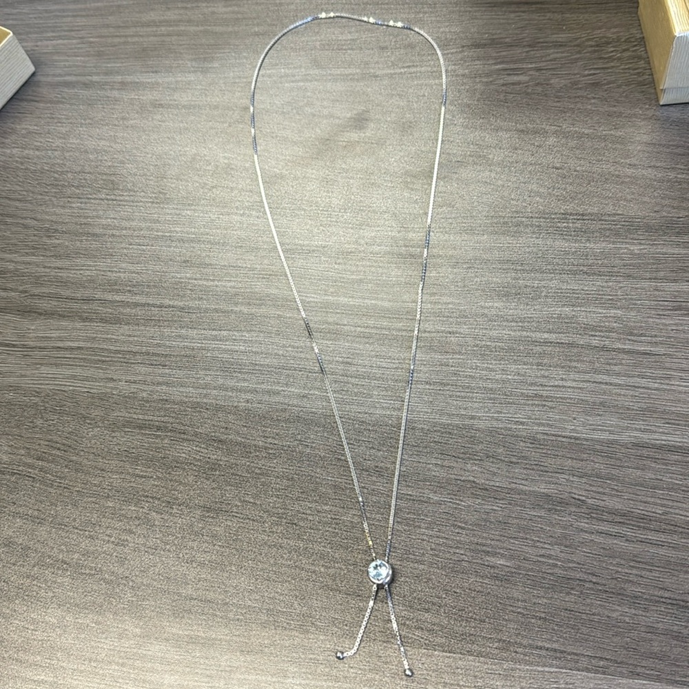 Sterling silver necklace with stone